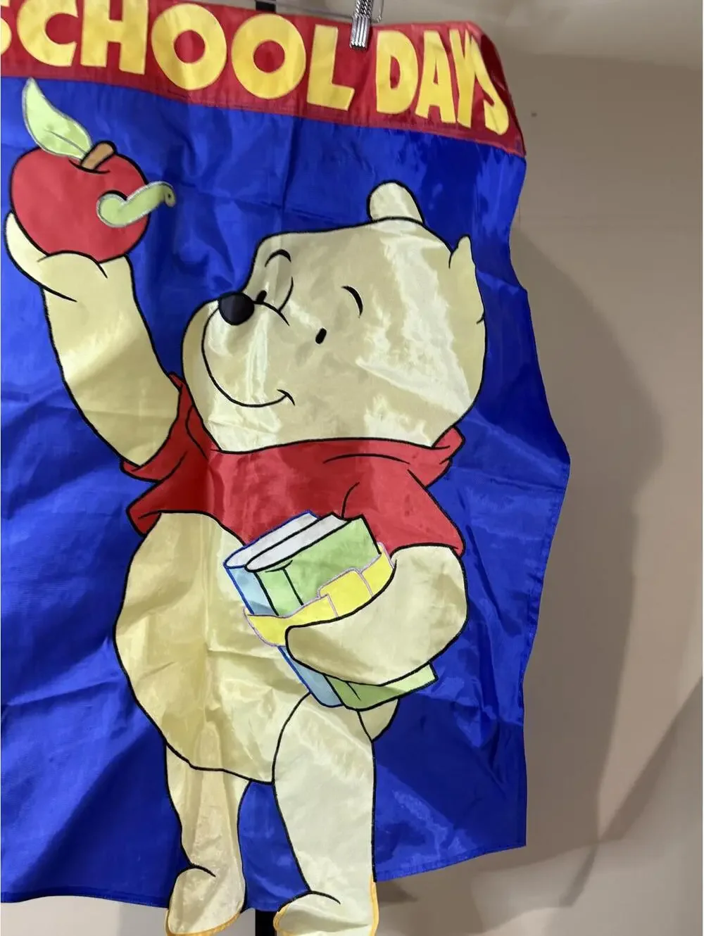 Vintage Winnie the Pooh School Days Decorative Flag